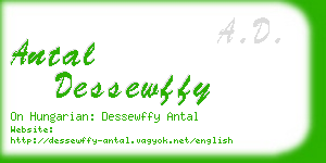 antal dessewffy business card